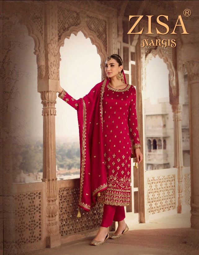 Meera Zisa Heavy Embroidery Work Wholesale Wedding Salwar Suits Catalog